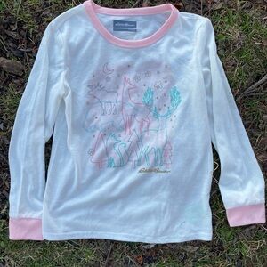 Girls Eddie Bauer long sleeve pajama top SzM (10-12)